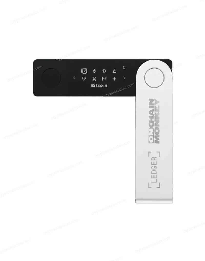 Ledger Nano X OnChainMonkey - box side panel with co-branded logo