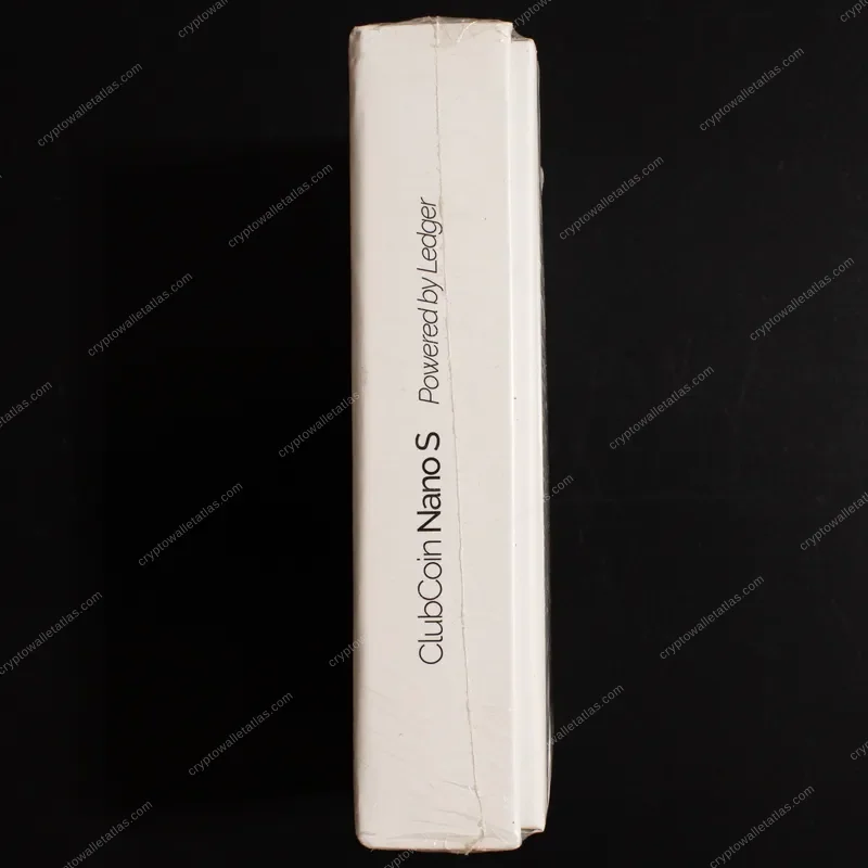 Ledger Nano S BitClub (ClubCoin) Edition - shrink wrap and factory seal detail