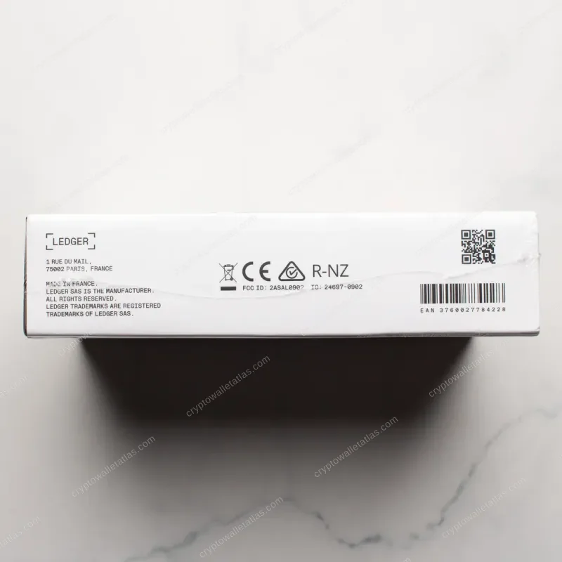 Ledger Nano S Plus Nouns - shrink wrap and factory seal detail